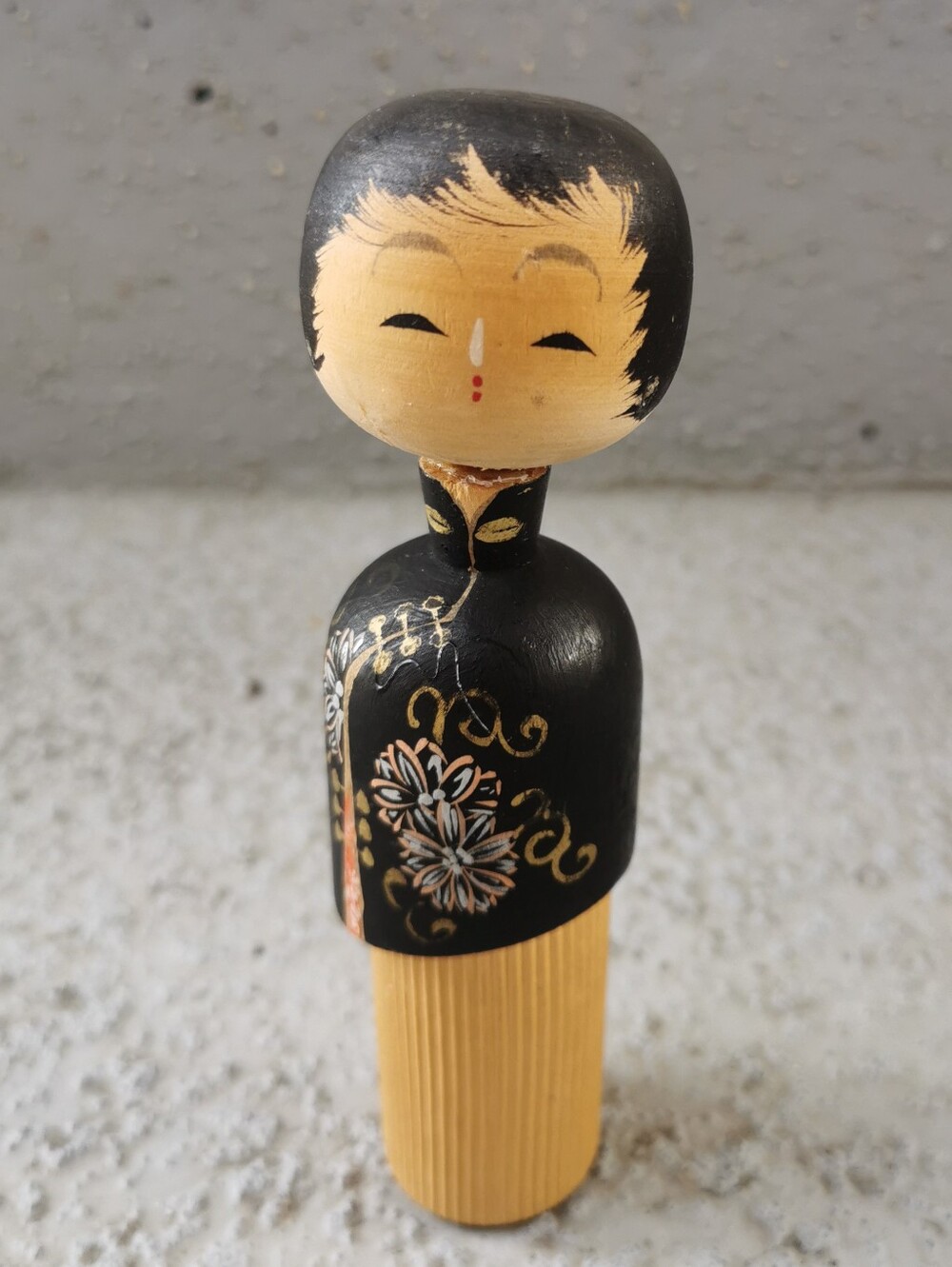 Vintage Hand-Painted Japanese Kokeshi Doll Made in Japan